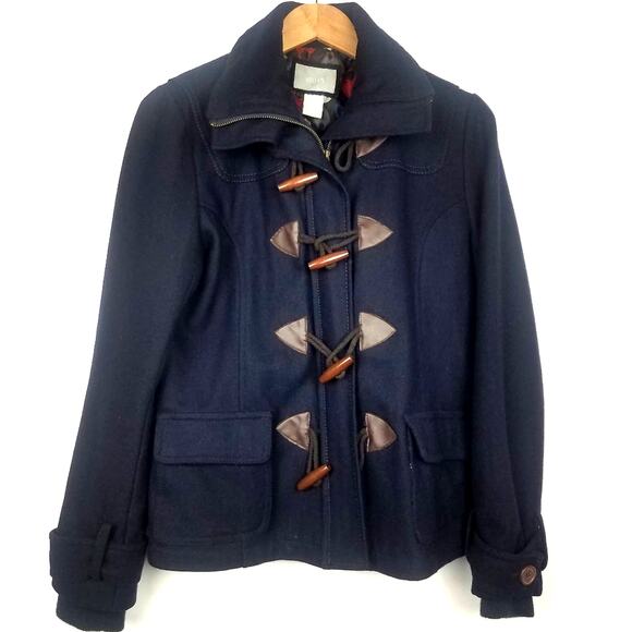 dELiA*s | Dark Blue Jacket Wool Blend Zipper - Picture 6 of 6